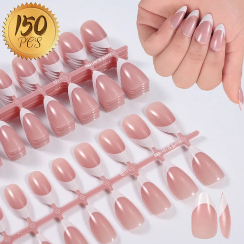 100PCS Short Square False Toenail Tips Full Cover White Artificial