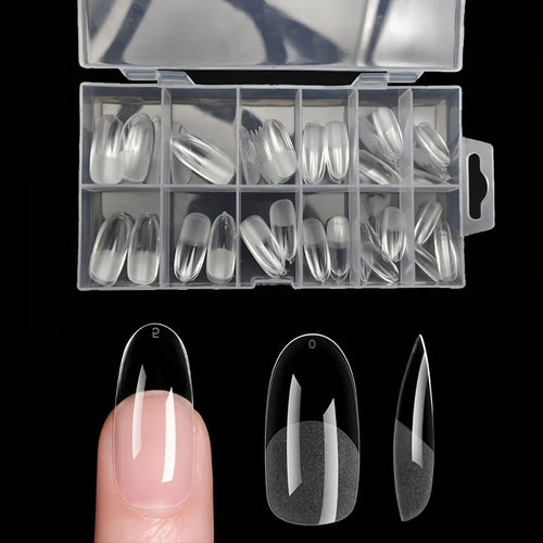 120Pcs Full Cover Press On Nail Tips Stiletto Almond Square Coffin