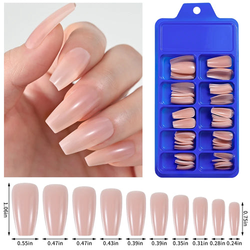 100PCS Short Square False Toenail Tips Full Cover White Artificial