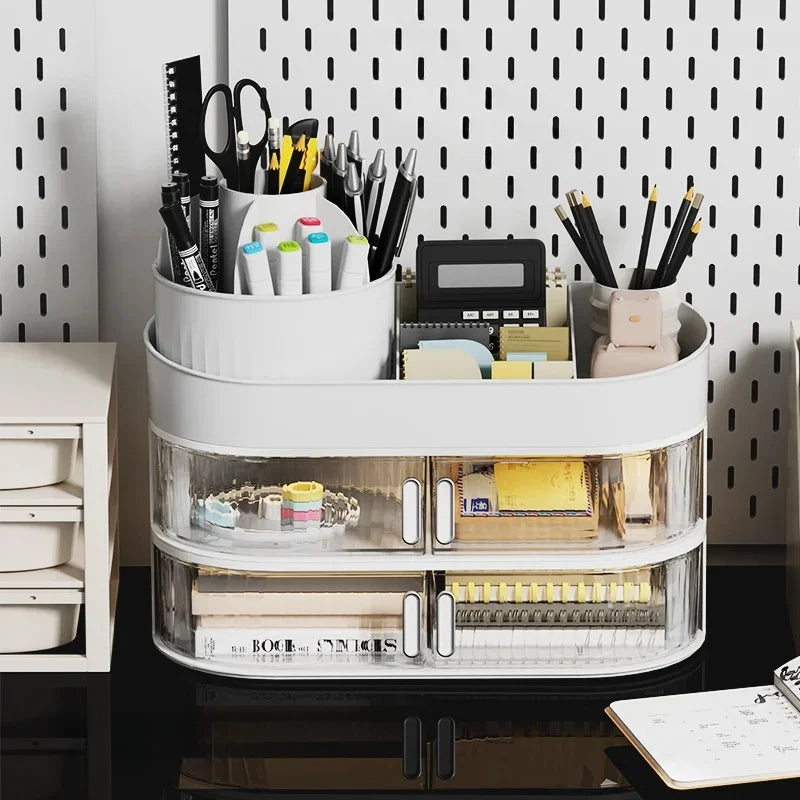 Rotating Cosmetic Storage Box Large Capacity Drawer Organizer Jewelry