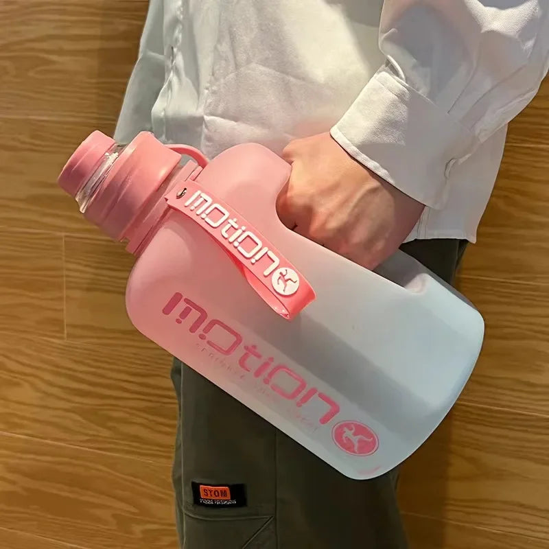 2 Liter Sports Water Bottle With Straw Large Capacity Fitness With