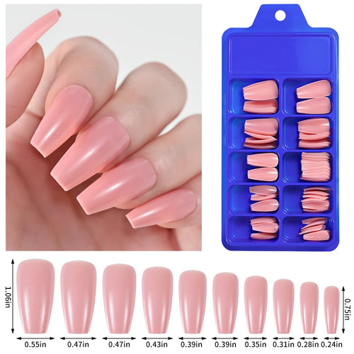 100PCS Short Square False Toenail Tips Full Cover White Artificial