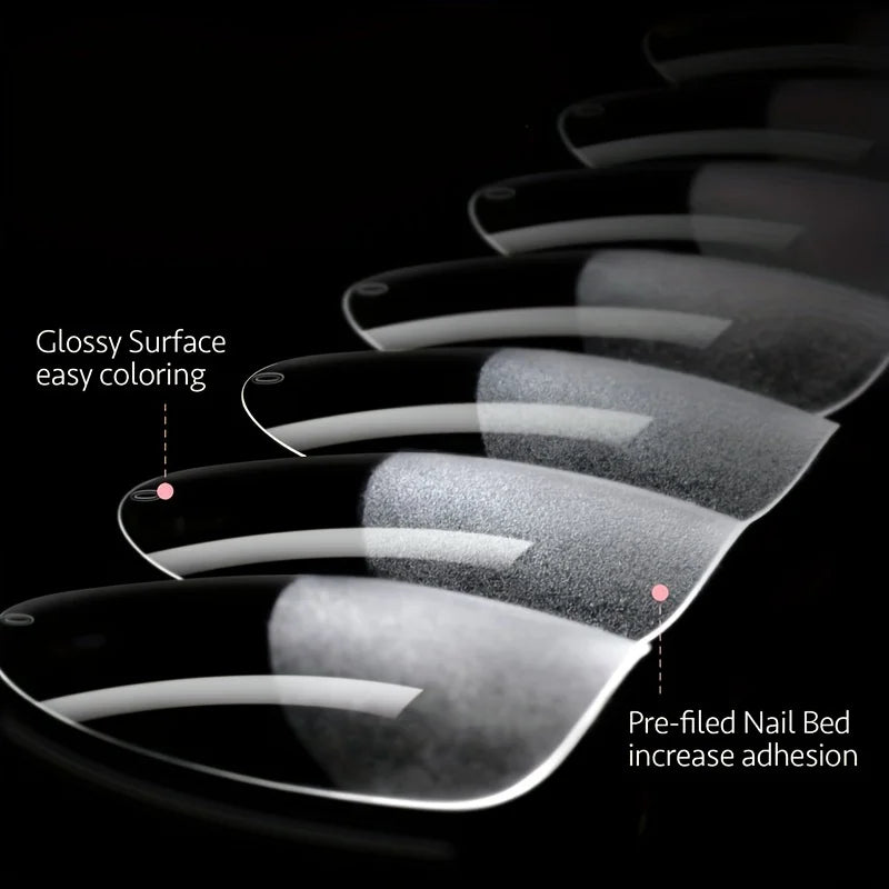 120Pcs Full Cover Press On Nail Tips Stiletto Almond Square Coffin