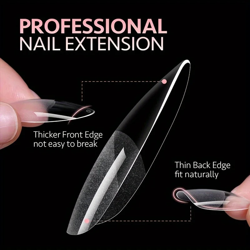 120Pcs Full Cover Press On Nail Tips Stiletto Almond Square Coffin