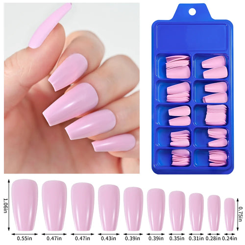 100PCS Short Square False Toenail Tips Full Cover White Artificial