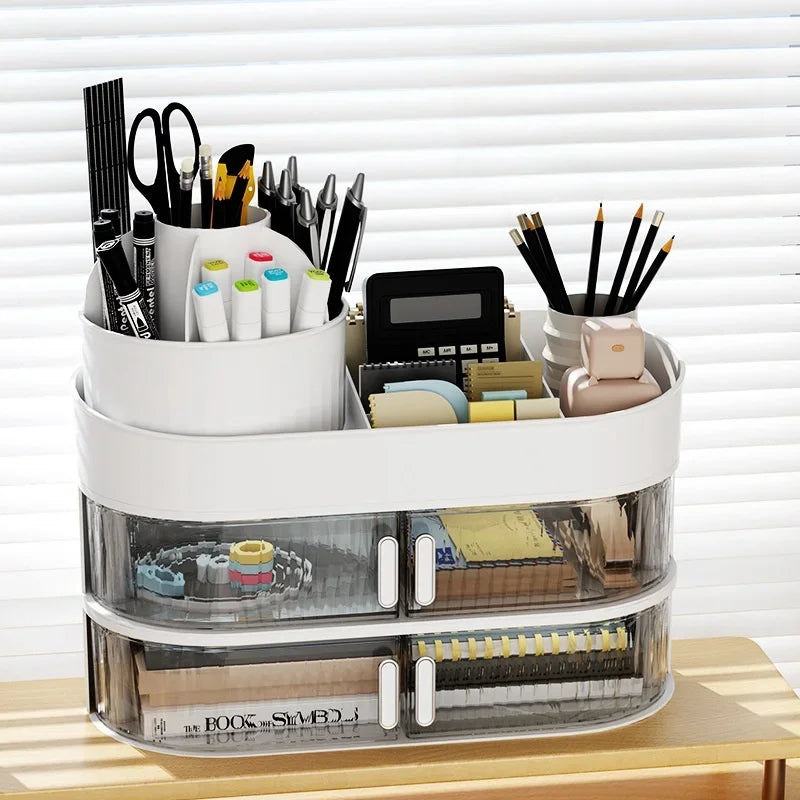 Rotating Cosmetic Storage Box Large Capacity Drawer Organizer Jewelry