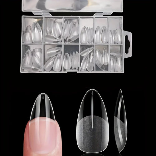 120Pcs Full Cover Press On Nail Tips Stiletto Almond Square Coffin