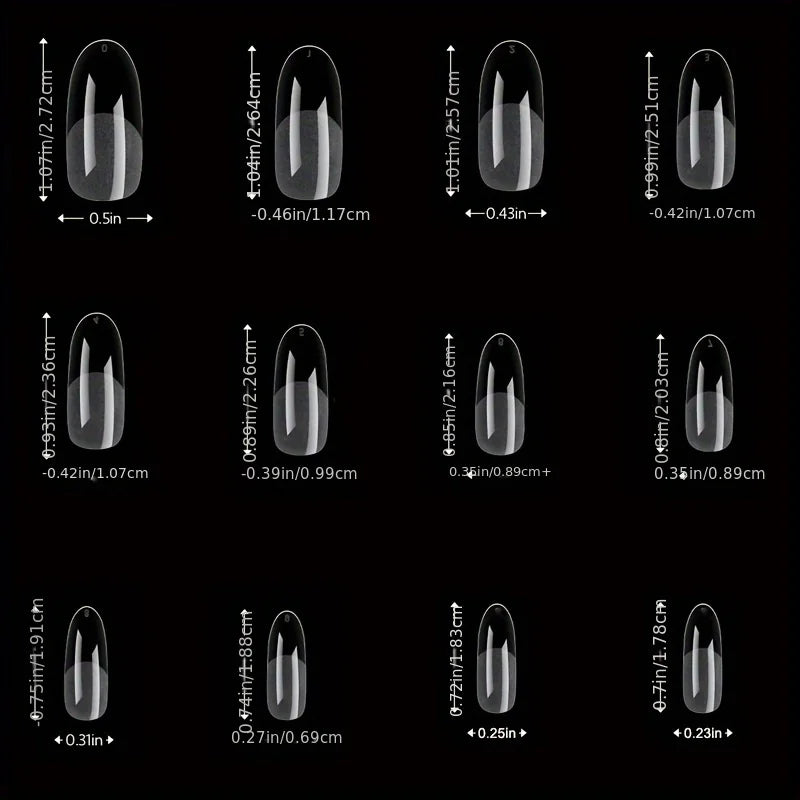 120Pcs Full Cover Press On Nail Tips Stiletto Almond Square Coffin
