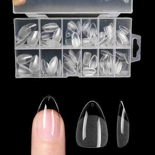 120Pcs Full Cover Press On Nail Tips Stiletto Almond Square Coffin
