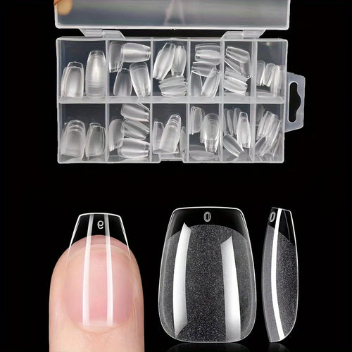 120Pcs Full Cover Press On Nail Tips Stiletto Almond Square Coffin