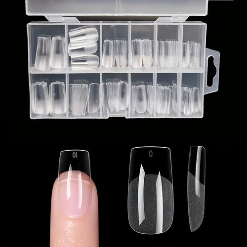120Pcs Full Cover Press On Nail Tips Stiletto Almond Square Coffin