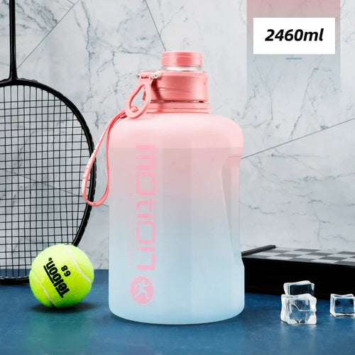 2 Liter Sports Water Bottle With Straw Large Capacity Fitness With