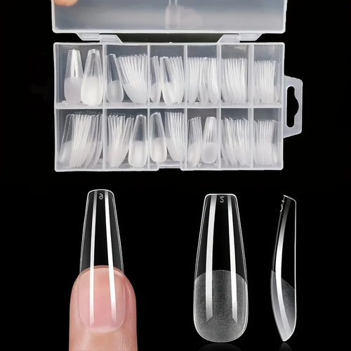 120Pcs Full Cover Press On Nail Tips Stiletto Almond Square Coffin